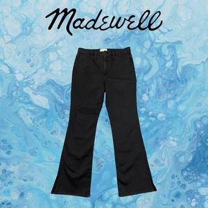 NWT Madewell Roadtripper Skinny Flare Bellhaven Wash Slit Hem Black 31